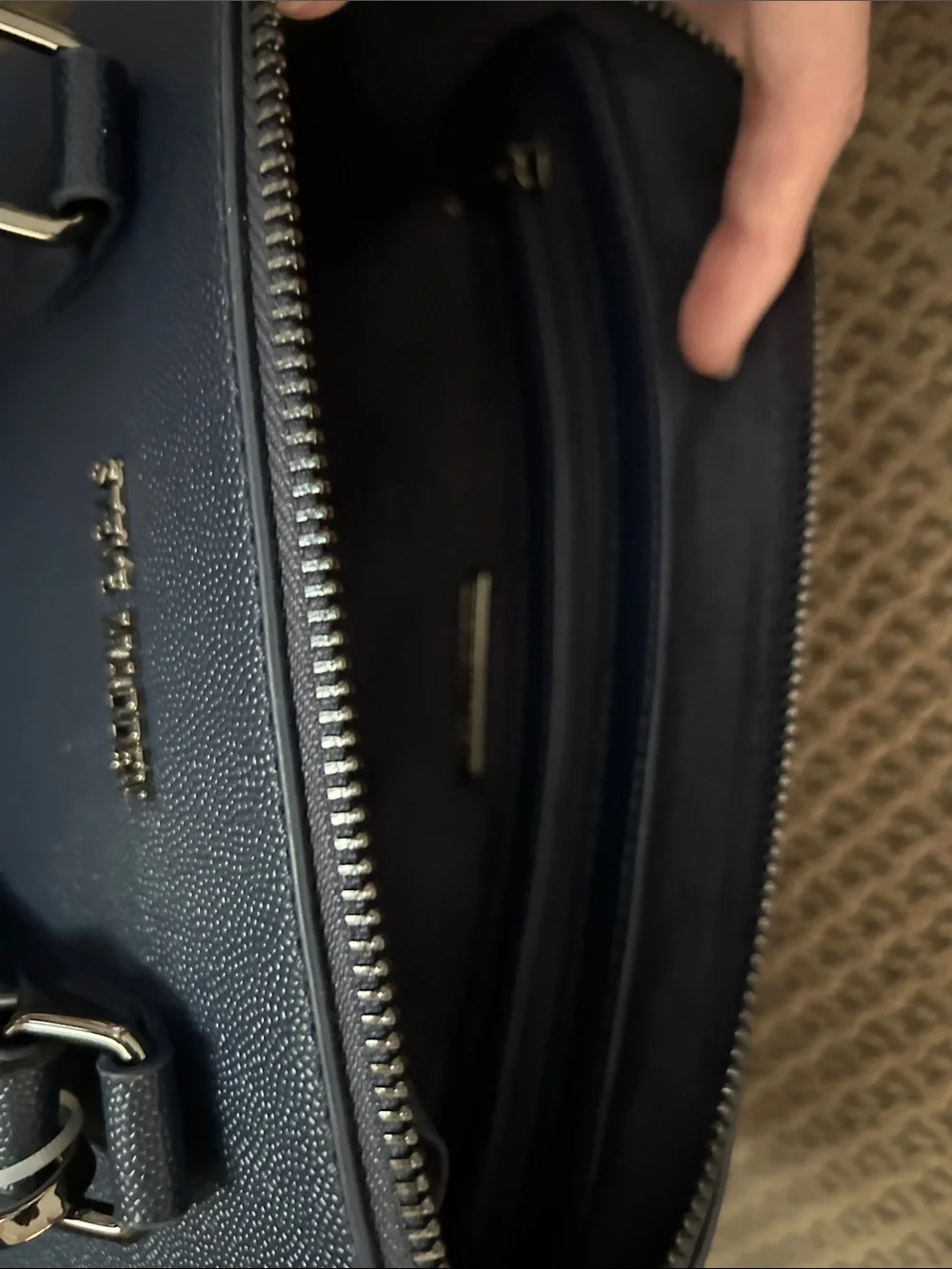 Steve Madden Navy Crossbody Dome Bag with Detachable Strap - Picture 3 of 7
